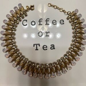 JCrew Gold Pink and Silver Collar Necklace